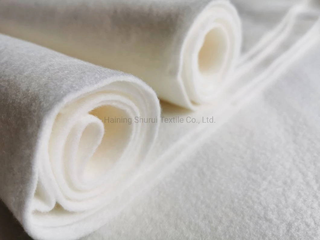 Fr Viscose White Needle Punched Non Woven Mattress Interlining Fabric Pass 1633 Flame Retardant Test 86/92" Width